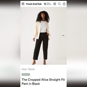 Frank and Oak Alice straight dress pants